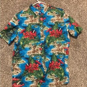 Club Room Floral Print Casual Shirt - Blue, Green, Red XL New